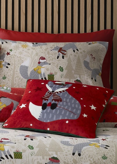 Fusion Christmas Foraging Fox Duvet Cover Set