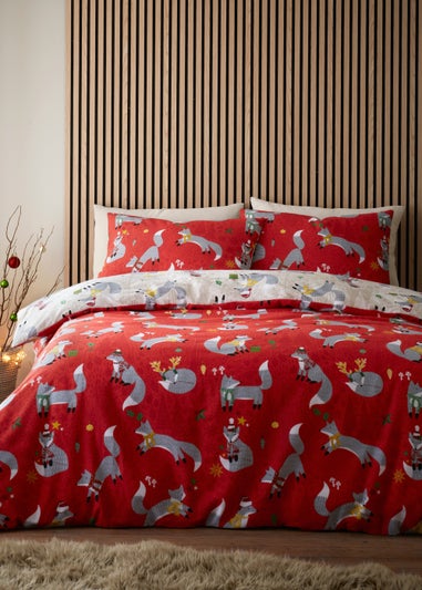 Fusion Christmas Foraging Fox Duvet Cover Set