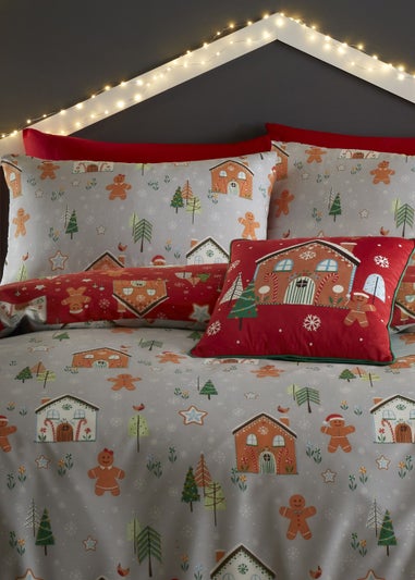 Bedlam Christmas Gingerbread House Duvet Cover Set