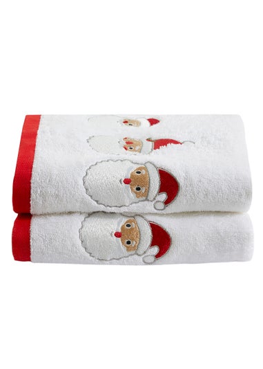 Fusion Christmas Santa Hand Towel (2 pack)