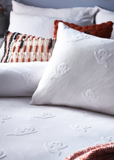 furn. Ghost Tufted 100% Cotton Duvet Cover Set