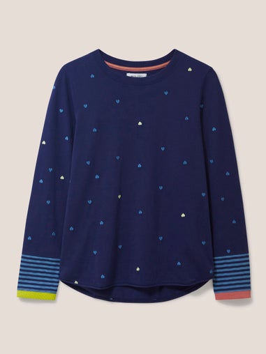 Cassie Besticktes Langarmshirt