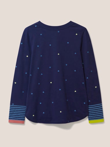 Cassie Besticktes Langarmshirt