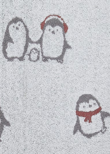 Fusion Christmas Penguins Hand Towel