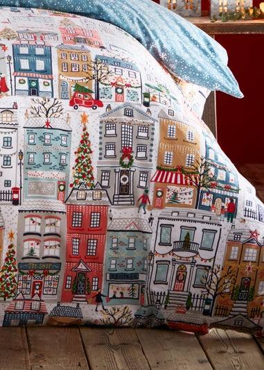 furn. Festive Town Reversible Duvet Cover Set