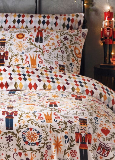 furn. Nutcracker Festive Reversible Duvet Cover Set