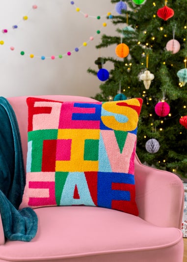 Heya Home Festive-Val Festive Filled Cushion (43cm x 43cm x 8cm)