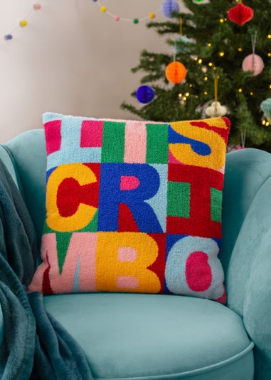 Heya Home Festive-Val Crimbo Filled Cushion (43cm x 43cm x 8cm)