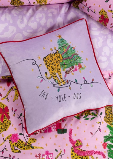 furn. Purrfect Fabyuleous Festive Filled Cushion (43cm x 43cm x 8cm)