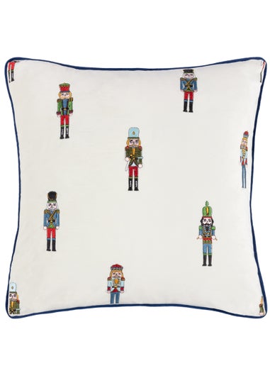 furn. Classic Nutcracker Embroidered Filled Cushion (43cm x 43cm x 8cm)