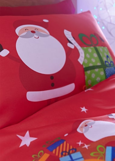 Catherine Lansfield Santa's Christmas Presents Reversible Duvet Cover Set