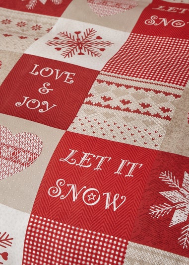 Catherine Lansfield Christmas Let It Snow Reversible Duvet Cover Set