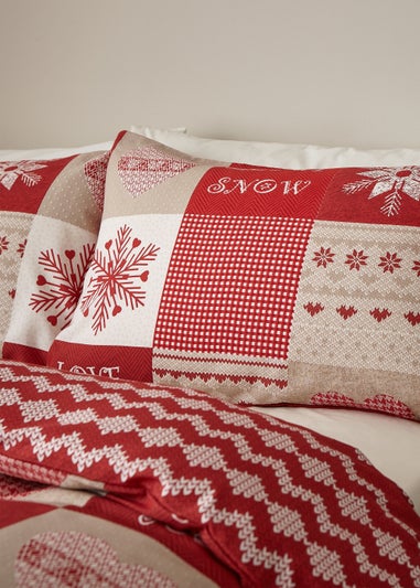 Catherine Lansfield Christmas Let It Snow Reversible Duvet Cover Set