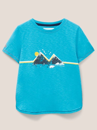 T-Shirt mit Bergmotiv