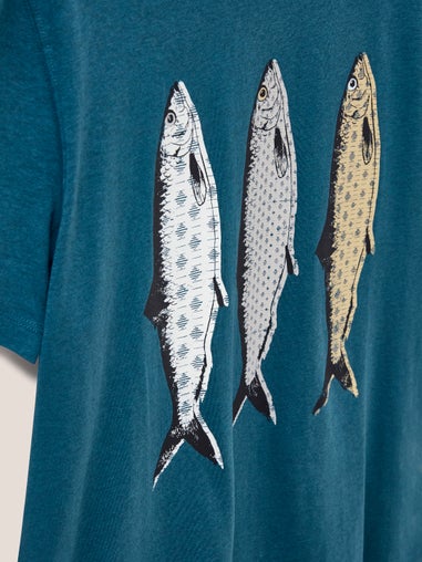 T-Shirt mit Fischmotiv