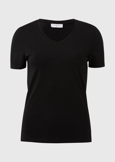 Black Short Sleeve V-Neck T Shirt