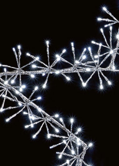 Premier Decorations 90cm Silver Twinkling Starburst Star