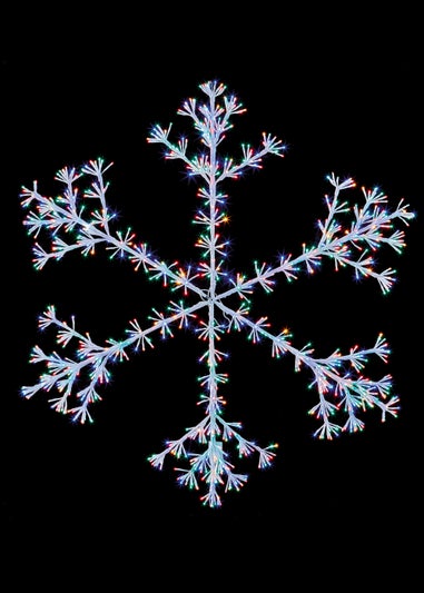 Premier Decorations 1.5cm Multi-coloured Twinkling Starburst Snowflake