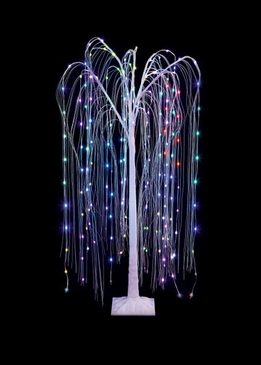 Premier Decorations 1.5m White Willow Tree with Colour Changing LEDs