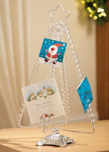 Premier Decorations Silver Christmas Card Holder 50cm