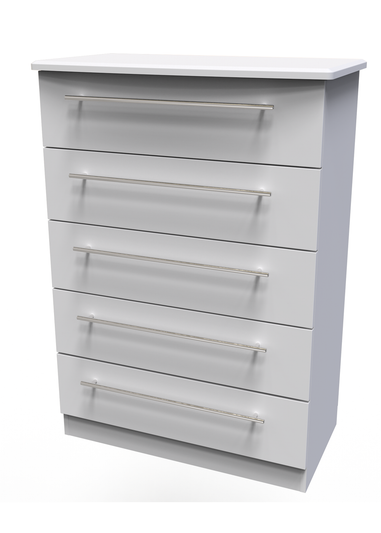 Swift Sherwood 5 Drawer Chest (107.5cm x 41.5cm x 76.5cm)