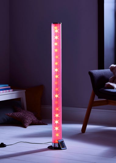 Glow LED Galaxy Cylinder Floor Lamp with Remote Control (99.5cm x 15cm)