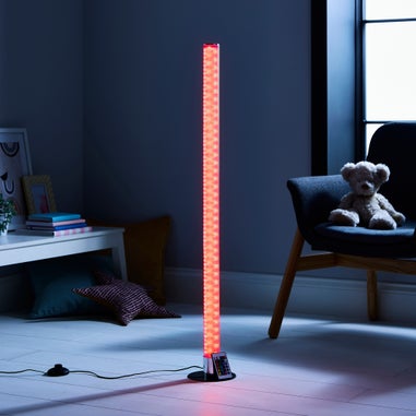 Glow LED Shimmer Cylinder Floor Lamp with Remote Control (104cm x 15cm)