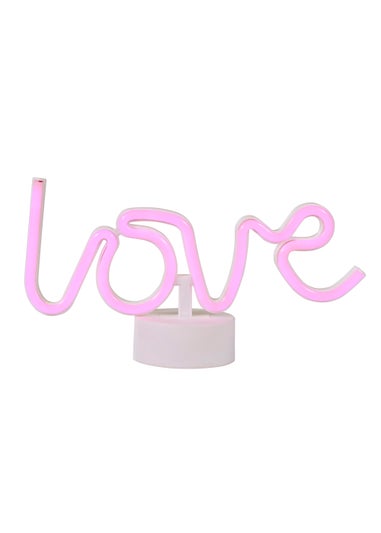 Glow Pink Love Neon Light (16cm x 28 x 9cm)