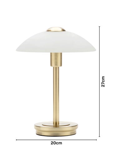 BHS Archie Touch Lamp Satin Brass(27cm x 20cm)