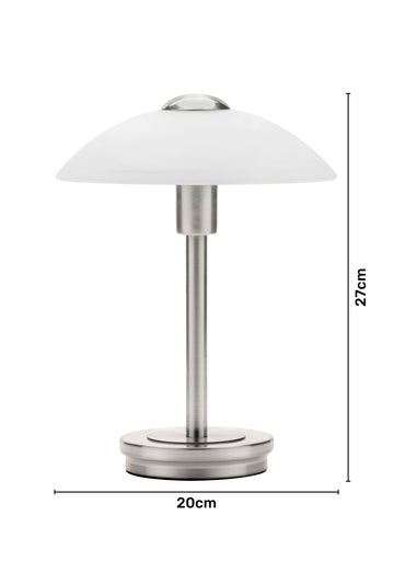 BHS Archie Touch Lamp Satin Nickel (27cm x 20cm)