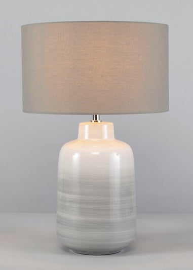 BHS Cherry Ombre Grey Ceramic Table Lamp