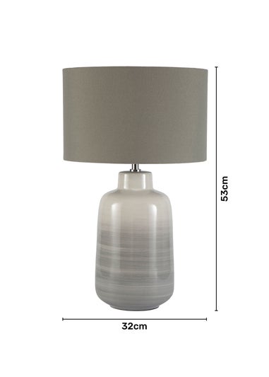 BHS Cherry Ombre Ceramic Table Lamp Grey (53cm x 32cm)