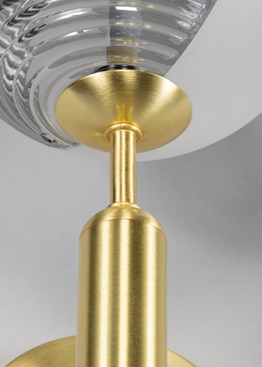 BHS Emile 1 Light Wall Light Brass/Smoke/Opal