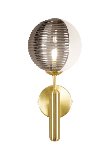 BHS Emile 1 Light Wall Light Brass/Smoke/Opal
