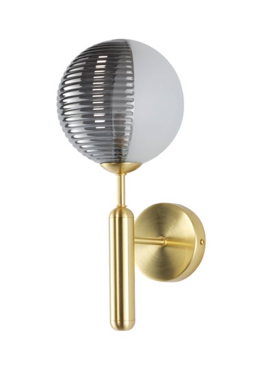 BHS Emile 1 Light Wall Light Brass/Smoke/Opal