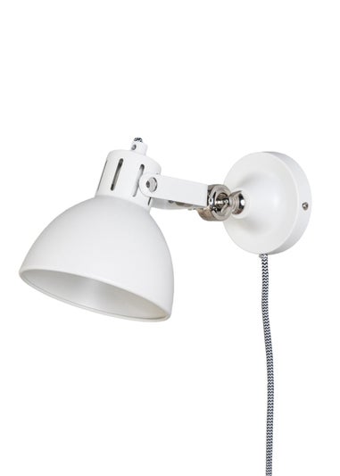 BHS White Daria Plug-In Wall Light