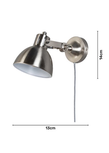 BHS Nickel Daria Plug-In Wall Light