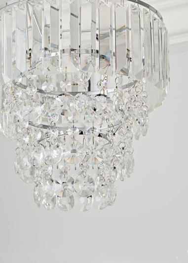 BHS Paladina Easyfit Ceiling Light Chrome (25cm x 25cm)