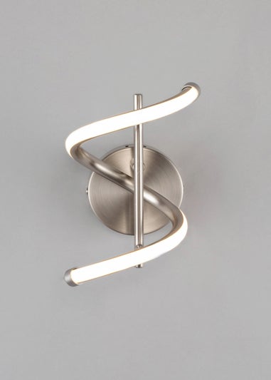 BHS Nickel Leo LED Wall Lamp