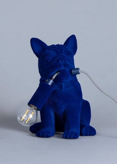 BHS Fred Boston Terrier Navy Table Lamp