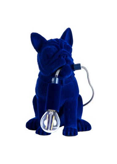 BHS Fred Boston Terrier Navy Table Lamp