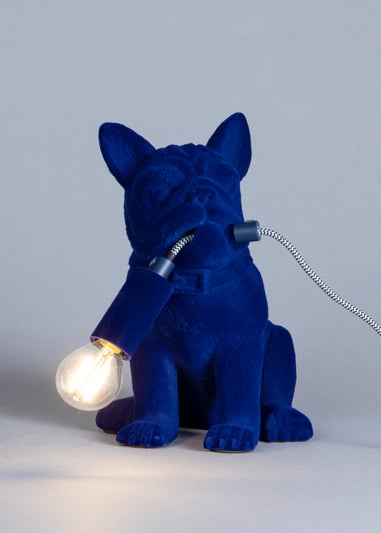 BHS Fred Boston Terrier Navy Table Lamp