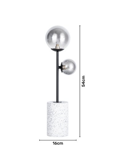 BHS Forella Table Lamp Satin Black (54cm x 16cm)