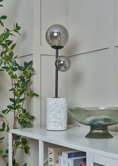 BHS Forella Table Lamp Satin Black (54cm x 16cm)