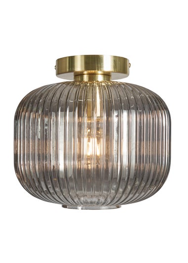 BHS Lyna Flush Ceiling 1 Light Brass (24cm x 24cm)