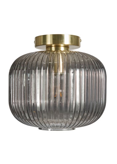 BHS Lyna Flush Ceiling 1 Light Brass (24cm x 24cm)