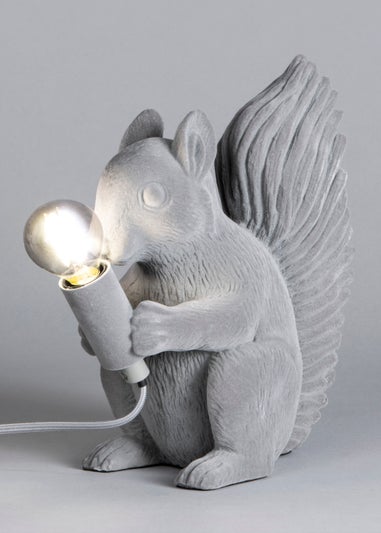 BHS Simon Squirrel Table Lamp Grey