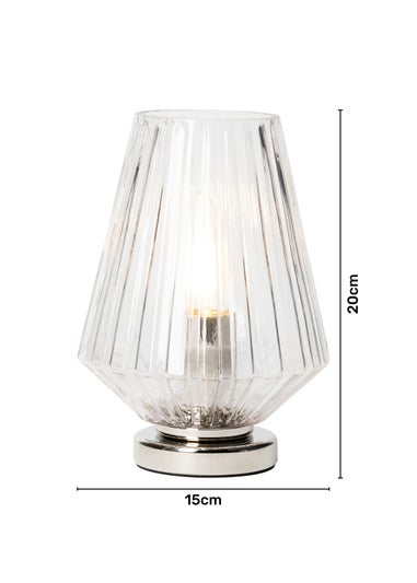 BHS Poplar Small Vessel Table Lamp Clear (20cm x 15cm)