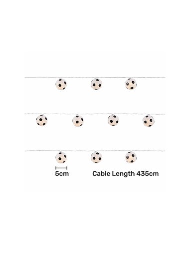 Glow Football LED String Lights (5cm x 435cm)