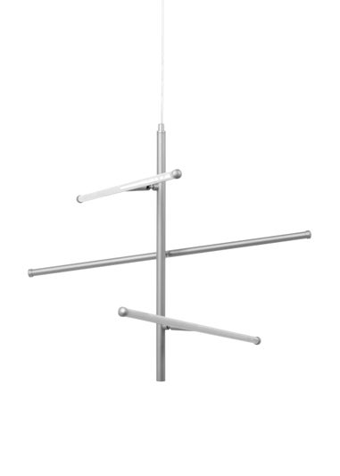 BHS Zaha LED Stick Ceiling Light Silver (Adjustable 59-171cm x 61cm)